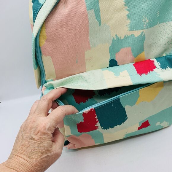 Thirty-One School Backpack Painted Streaks Abstract Modern Classic  15 x 13 x 6" - Picture 8 of 13